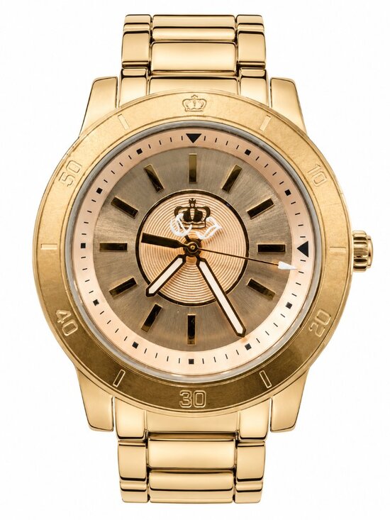 Juicy Couture Accessories - Juicy Couture Gold-Tone Women's Watch – Crown Logo Bracelet Fashion Quartz Watch